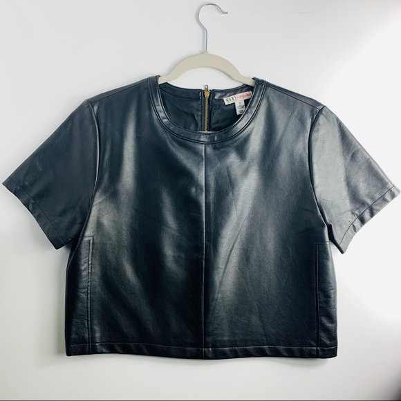 Impulse Fashion Week Crop Top Pleather Structured - Picture 1 of 9